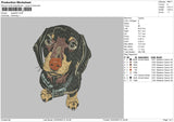 Dog0203 Embroidery File 6 sizes