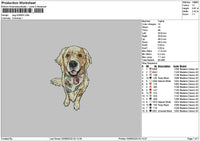 Dog 0208 Embroidery File 6 sizes