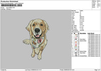 Dog 0208 Embroidery File 6 sizes