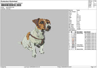 Dog 0304a Embroidery File 6 sizes