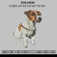 Dog 0304a Embroidery File 6 sizes