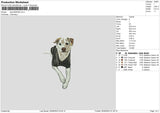 Dog 0506b Embroidery File 6 sizes