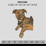 Dog 0506 Embroidery File 6 sizes