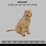 Dog 0607 Embroidery File 6 sizes