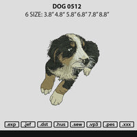 Dog 0512 Embroidery File 6 Sizes