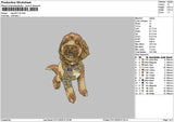 Dog 0611 Embroidery File 6 sizes
