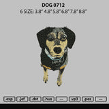 Dog 0712 Embroidery File 6 sizes