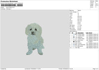 Dog 0703 Embroidery File 6 sizes