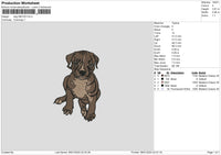 Dog 0801 Embroidery File 6 sizes