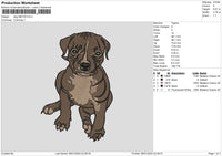 Dog 0801 Embroidery File 6 sizes