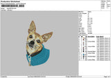 Dog 0802 Embroidery File 6 sizes