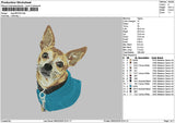 Dog 0802 Embroidery File 6 sizes