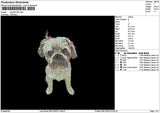 Dog 0812C Embroidery File 6 sizes