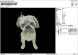 Dog 0812C Embroidery File 6 sizes