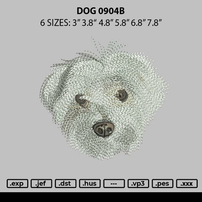 Dog 0904b Embroidery File 6 sizes