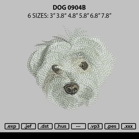 Dog 0904b Embroidery File 6 sizes