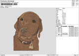 Dog 0911 Embroidery File 6 sizes