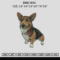 Dog 1012 Embroidery File 6 sizes