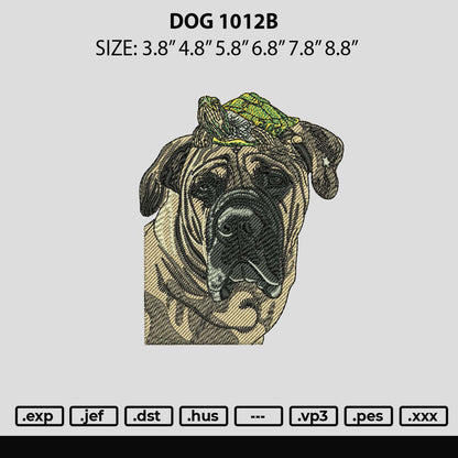 Dog 1012b Embroidery File 6 sizes