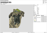 Dog 1012b Embroidery File 6 sizes