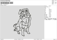 Dog 1102 Embroidery File 6 sizes