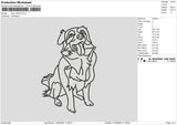 Dog 1102 Embroidery File 6 sizes