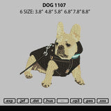 Dog 1107 Embroidery File 6 sizes