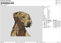 Dog 1023 Embroidery File 6 sizes