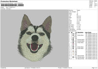 Dog 1023b Embroidery File 6 sizes