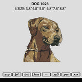 Dog 1023 Embroidery File 6 sizes