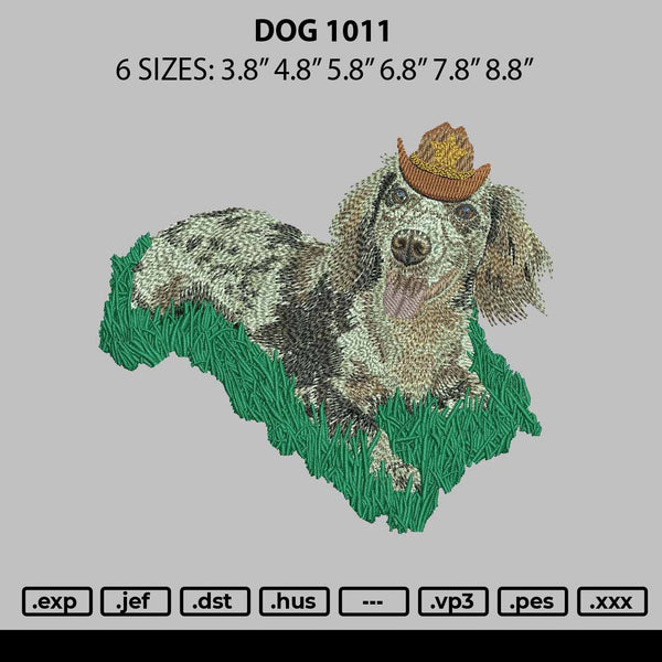 Dog 1011 Embroidery File 6 sizes