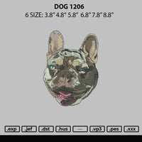 Dog 1206 Embroidery File 6 sizes