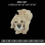 Dog 1207 Embroidery File 6 sizes