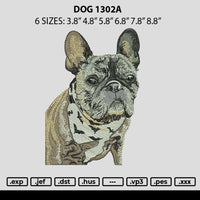 Dog 1302a Embroidery File 6 sizes