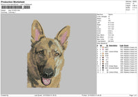 Dog 1310 Embroidery File 6 sizes