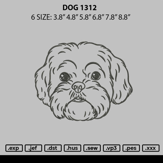 Dog 1312 Embroidery File 6 sizes