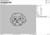 Dog 1312 Embroidery File 6 sizes