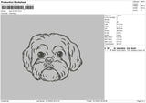 Dog 1312 Embroidery File 6 sizes