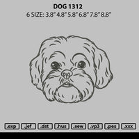 Dog 1312 Embroidery File 6 sizes