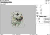 Dog 1403 Embroidery File 6 sizes