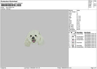 Dog 1403 Embroidery File 6 sizes