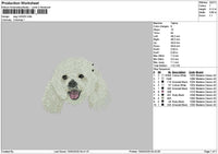 Dog 1403 Embroidery File 6 sizes