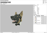 Dog 1412 Embroidery File 6 sizes