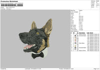 Dog 1412 Embroidery File 6 sizes