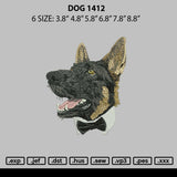 Dog 1412 Embroidery File 6 sizes