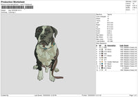 Dog 1503 Embroidery File 6 sizes