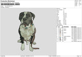 Dog 1503 Embroidery File 6 sizes