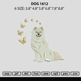 Dog 1612 Embroidery File 6 sizes