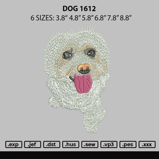 Dog 1612 Embroidery File 6 sizes