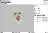 Dog 1612 Embroidery File 6 sizes